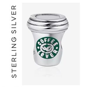 🌟 925 Sterling Silver “ Coffee Lover“ Coffee Cup Charm